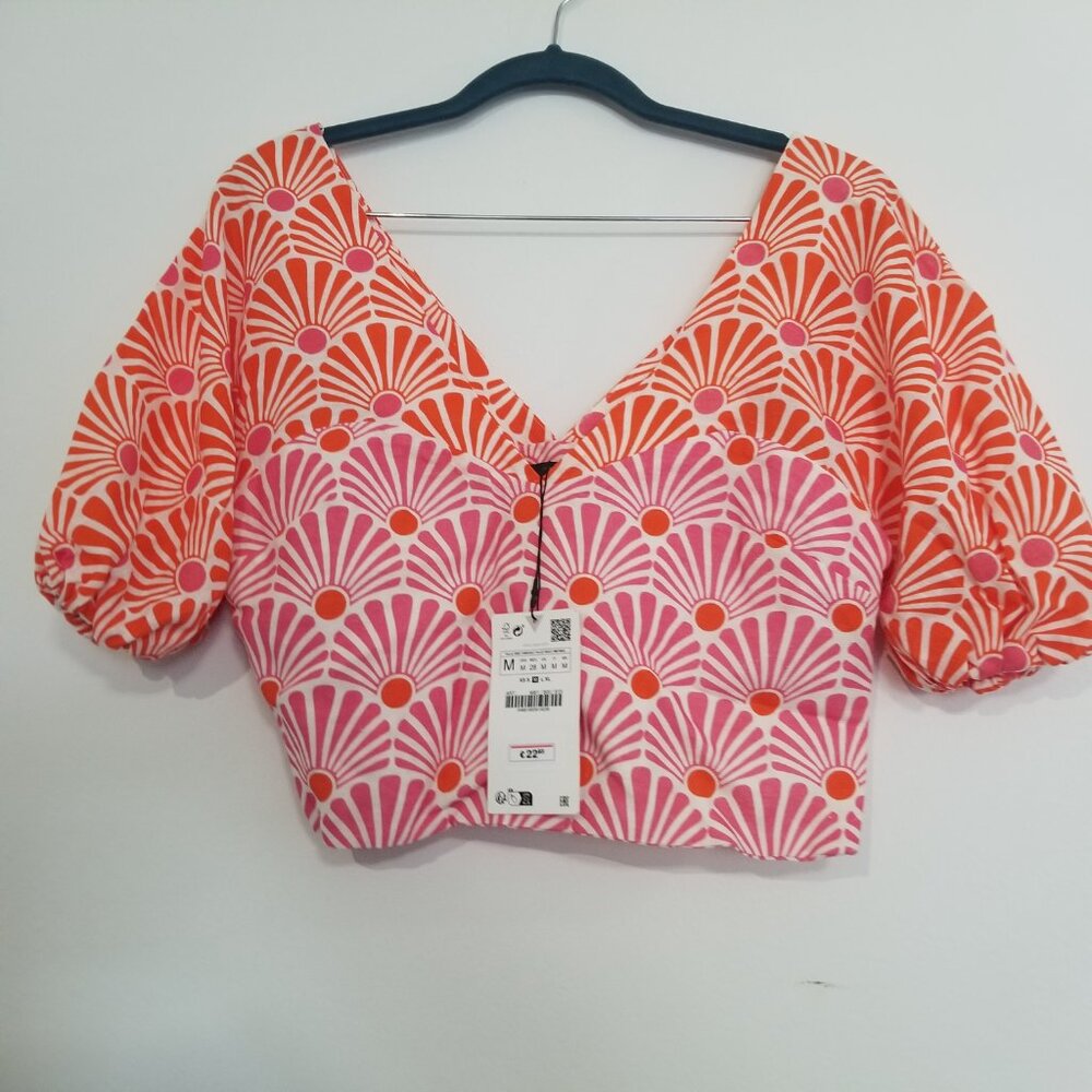 Zara Pasley summer crop top M NWT